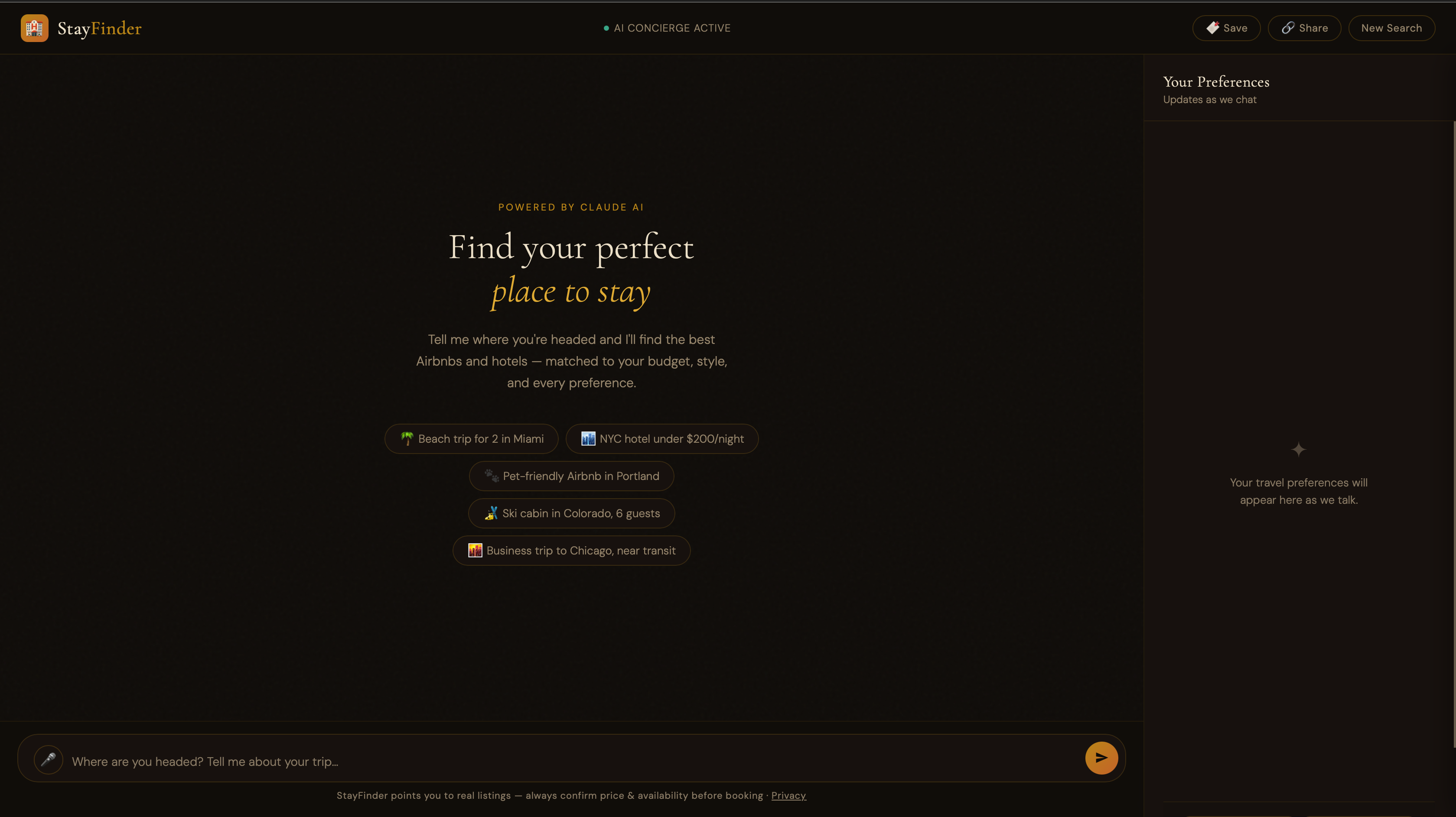 StayFinder AI
